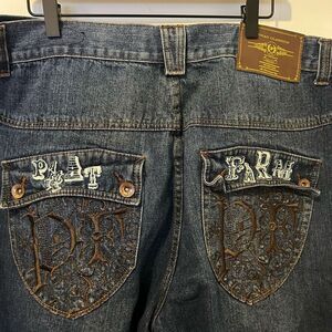 Phat Farm Shorts Mens Size 42 Blue Vintage Y2K Baggy Cargo Denim urban hip hop